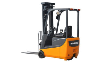 EKKO EK13A 3 Wheel Electric Forklift, 3300 lb Cap., 138″ Lift Ht., Side Shift