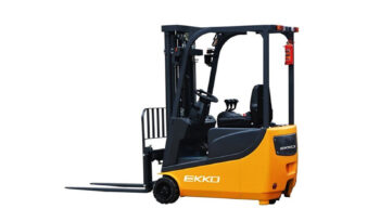 EKKO EK15A 3 Wheel Electric Forklift, 3300 lb Cap., 177″ Lift Ht., Side Shift