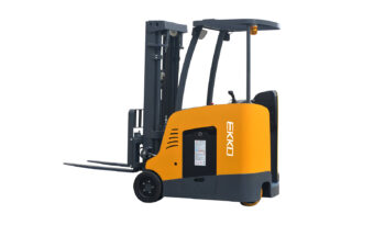 EKKO EK18RF Stand-up Rider Forklift, 4000 lb Cap., 216″ Lift Ht.